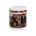 Kimmel Calling Trump 900# Line Comedy Scene Mug | Ceramic Coffee Cup (11oz, 15oz)
