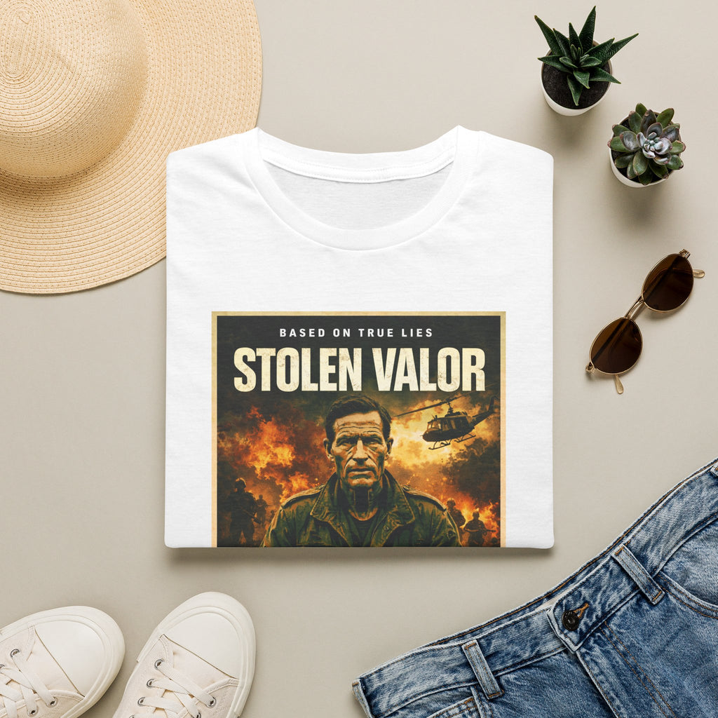 "Trump Patriot Shirt | America First T-Shirt | Conservative Republican Apparel | God Family Country Tee" | anti-woke tshirt | Stolen Valor Poster Art T-Shirt | Military Veteran Tribute