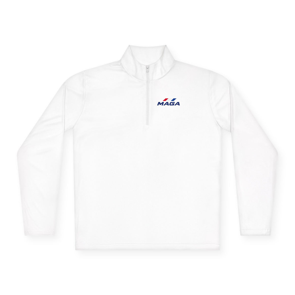 Quarter-Zip Pullover — Retro MAGA-Inspired Logo Chest Tee - The Conservative Brand