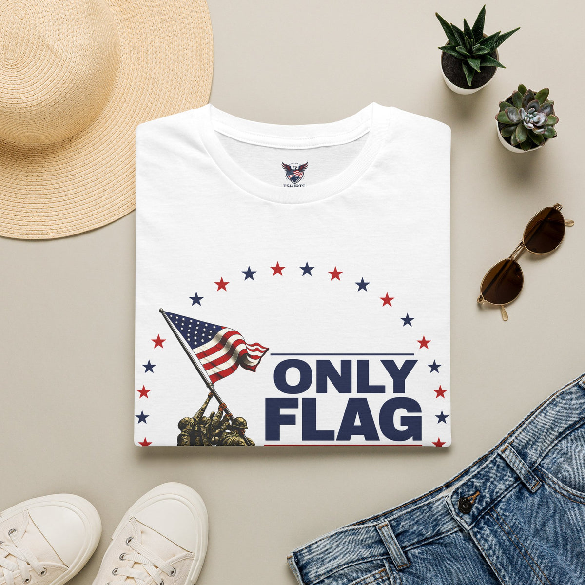 T-Shirt — "Only Flag I Take Pride In" Patriotic American Flag Tee