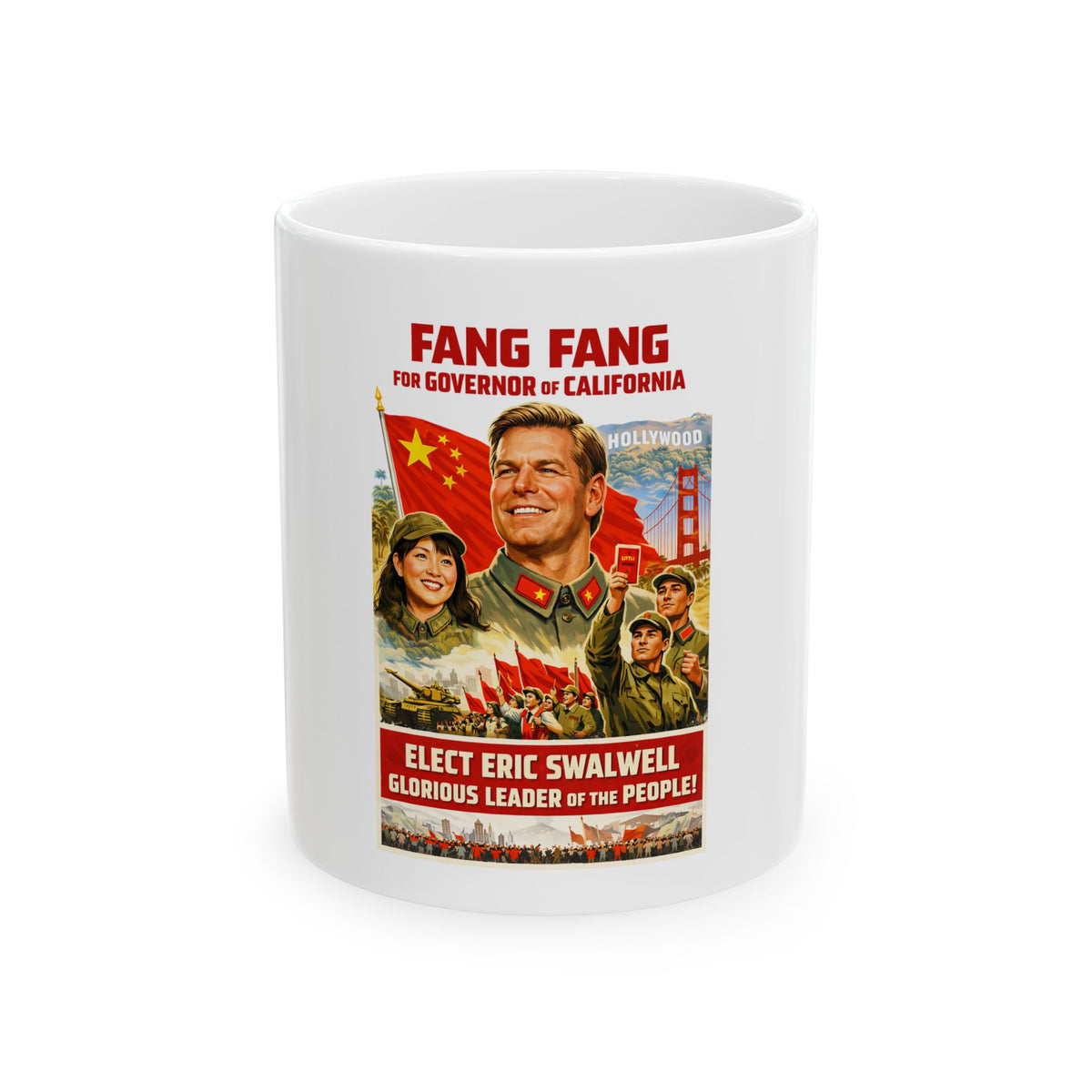 Fang Fang for Governor of California Satirical Propaganda Poster Mug | Ceramic Mug