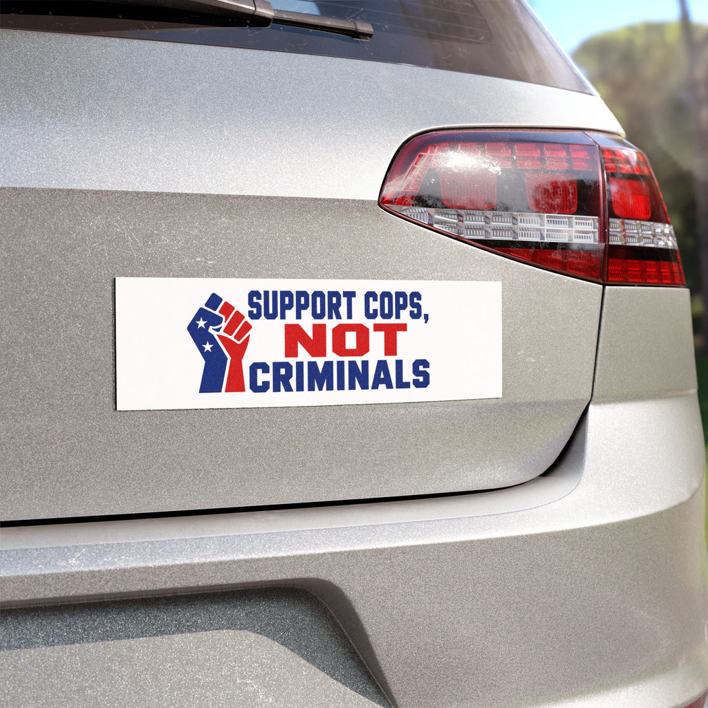 Support Cops Car Magnet | Patriotic Fist Design