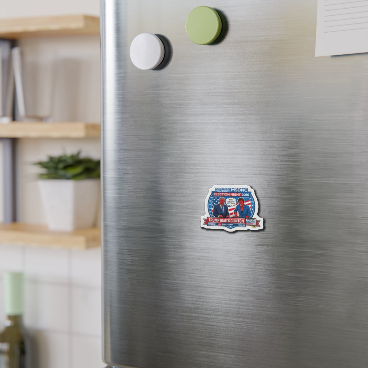 Election Night 2016 News Anchor Caricature Magnet | Die-Cut Magnet