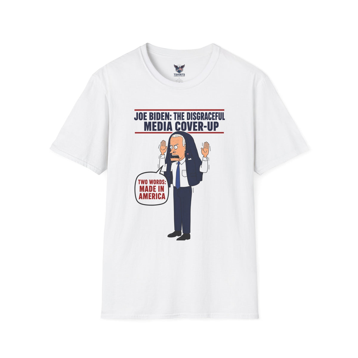 Political Protest T-Shirt — "Joe Biden: The Disgraceful Media Cover-Up" Design