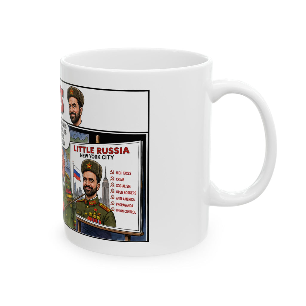 Mamdani Political Satire Comic Strip Mug | Ceramic Mug