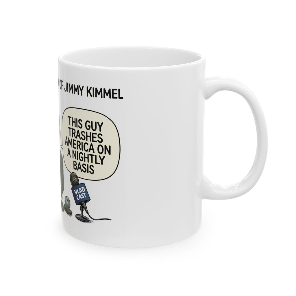 Political Cartoon Putin Holding 5-Star Review Mug | Ceramic Mug