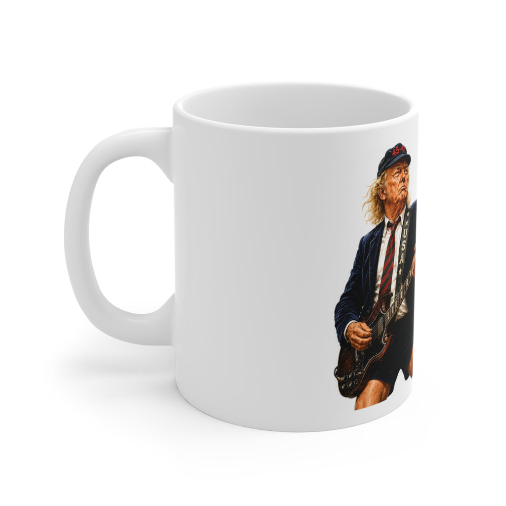 ROCK'N TRUMP "Back in DC" Rock Mug — TRUMP Guitar Slinger Coffee Cup
