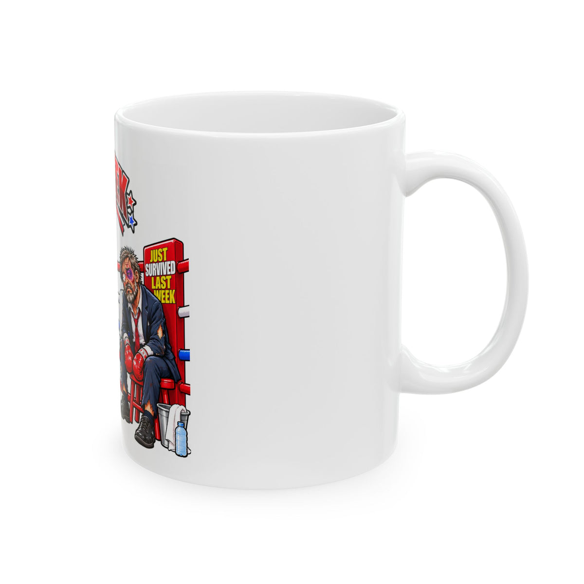 Too Knocked Out for Next Week Boxing Ceramic Mug — Funny Boxer vs. Coach Coffee Cup (11oz/15oz)