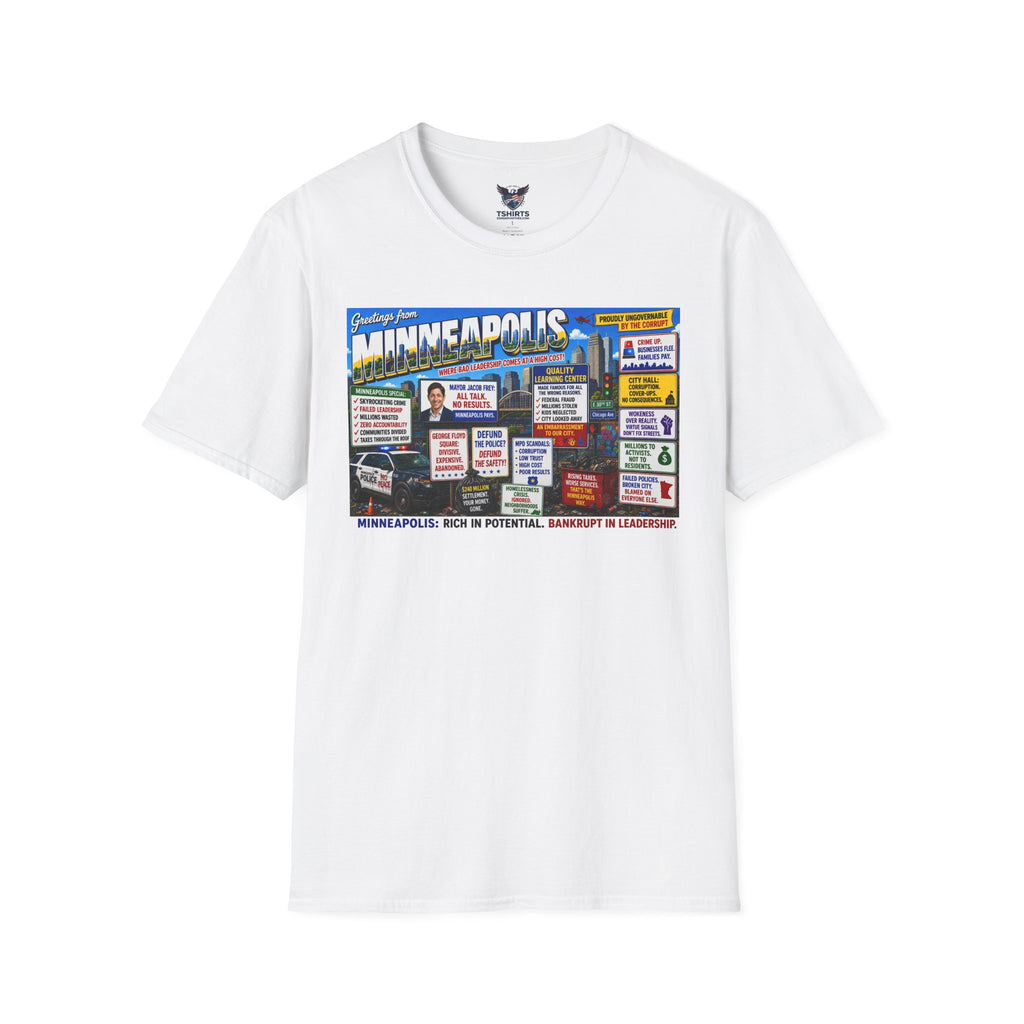 "Trump Patriot Shirt | America First T-Shirt | Conservative Republican Apparel | God Family Country Tee" | Minneapolis Map Collage T-Shirt |