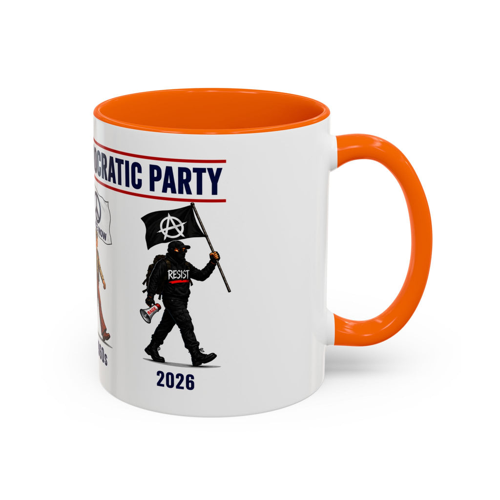 This Coffee Mug Offers a Humorous View of the Devolving Democratic Party. Accent Coffee Mug (11, 15oz)