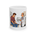 Funny Prescription Cartoon Mug – 'Stop Dating American Women' Doctor Joke Ceramic Coffee Cup (11oz/15oz)