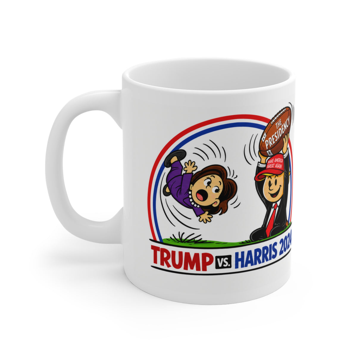 "Trump vs Harris 2024" Political Satire 11oz Coffee Cup