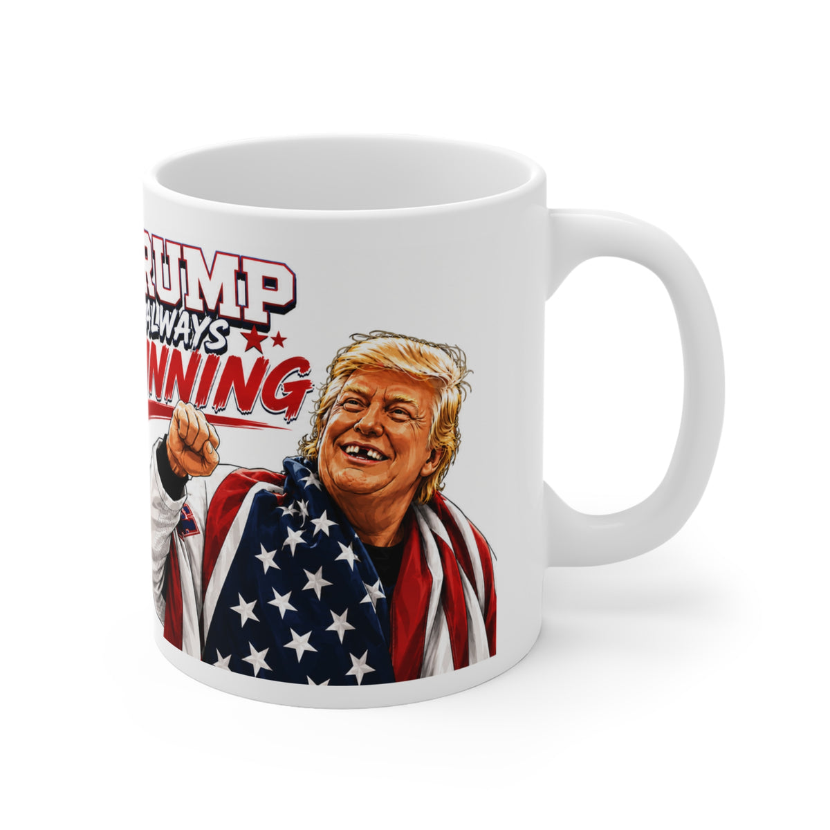 OLYMPIC HOCKEY TRUMP  Political Coffee Mug — "Always Winning" Patriotic 11oz
