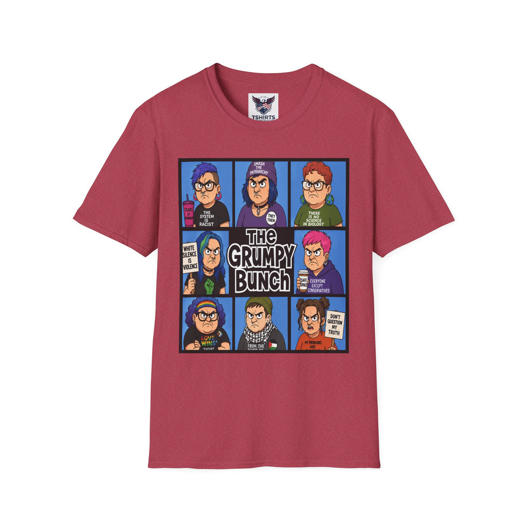 Grumpy WOKE Bunch Graphic T-Shirt — Retro Comic Panel Illustration