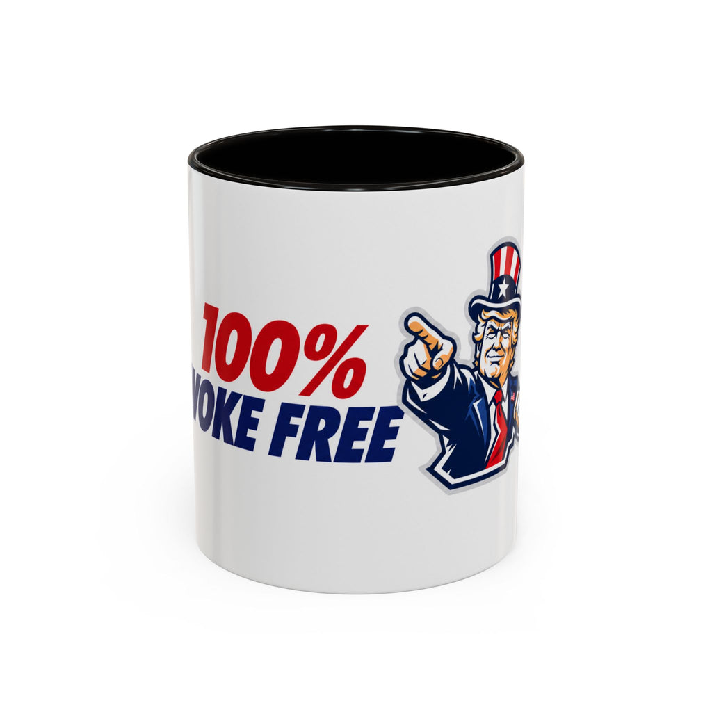 100% Woke Free Donald Trump Uncle Sam Ceramic Coffee Mug