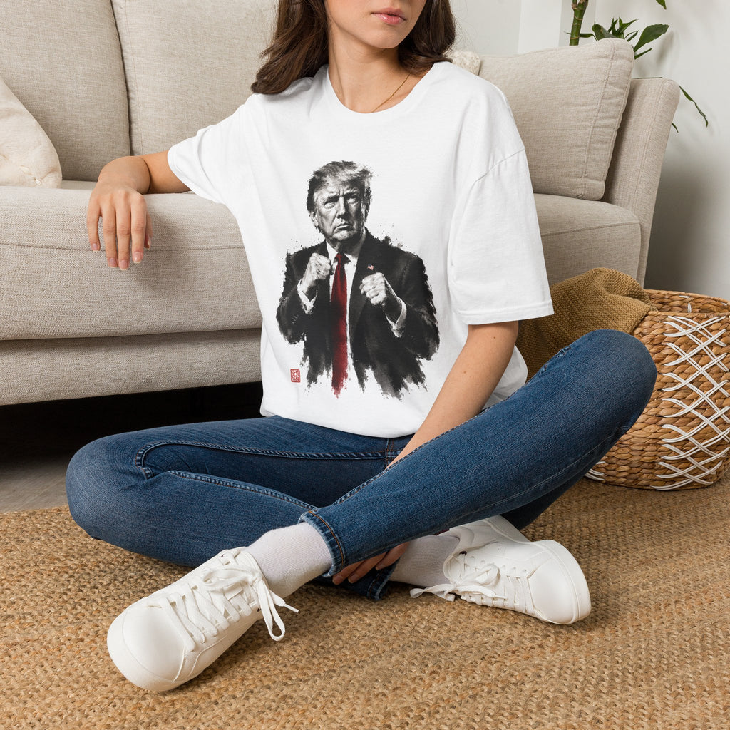 Trump Portrait Tee — Bold Political Leader Watercolor Graphic T-Shirt