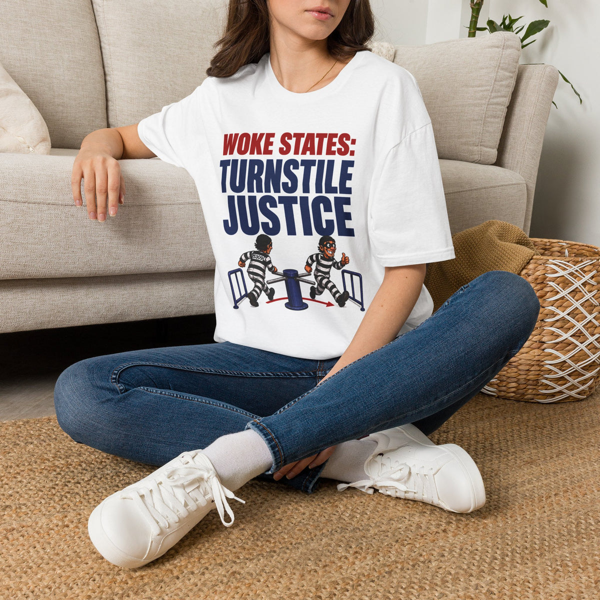 "Trump Patriot Shirt | America First T-Shirt | Conservative Republican Apparel | God Family Country Tee" | Woke States Love Criminals T-Shirt |