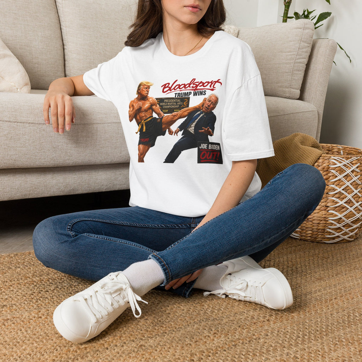 Political T-Shirt "Bloodsport — Trump Wins"