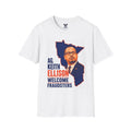 Keith Ellison Political Satire Portrait T-Shirt | Minnesota State Silhouette