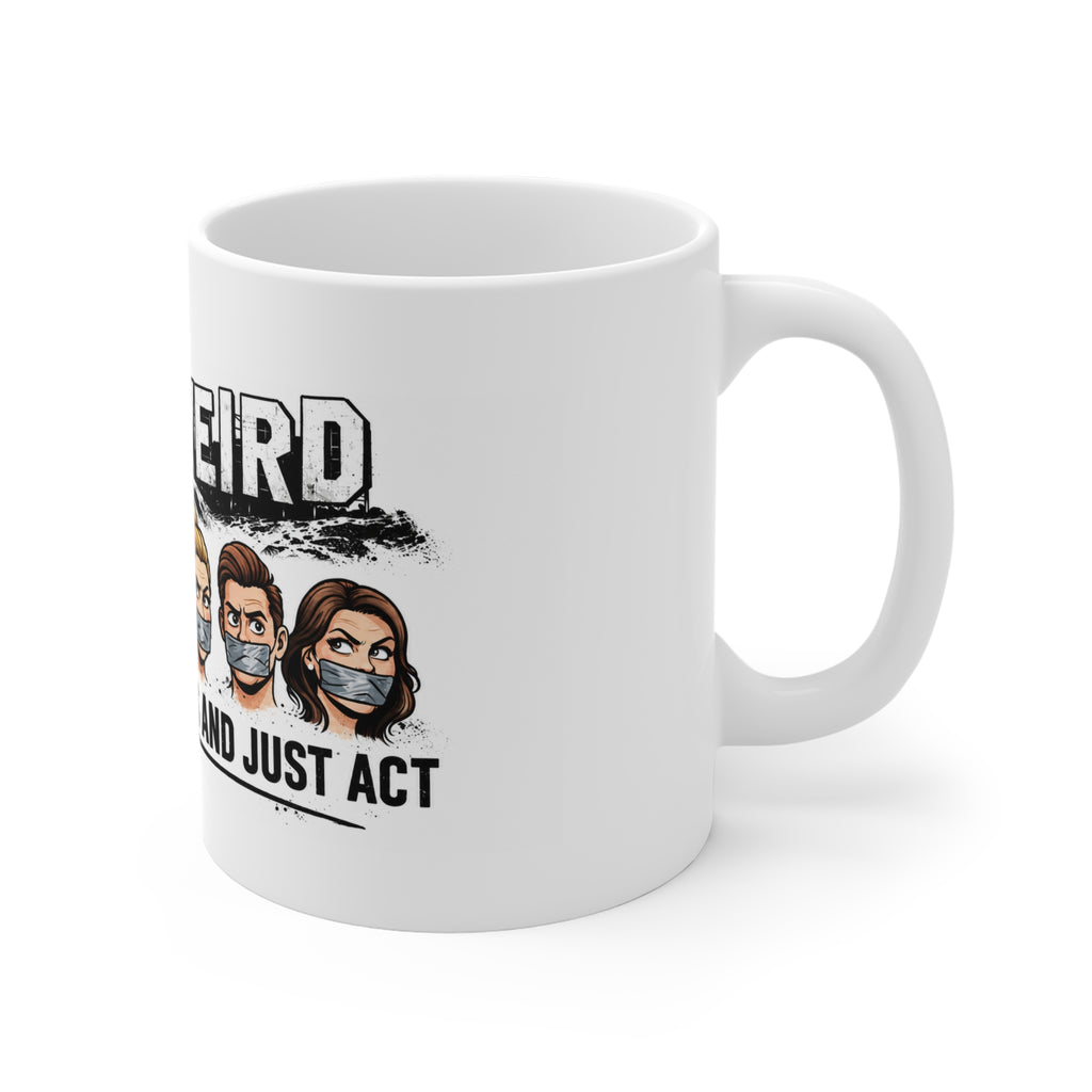 HOLLYWEIRD Funny Political Coffee Mug – Right-Wing Conservative Satire Novelty Cup, Anti-Hollywood Republican Gift Idea, 11oz Ceramic Drinkware