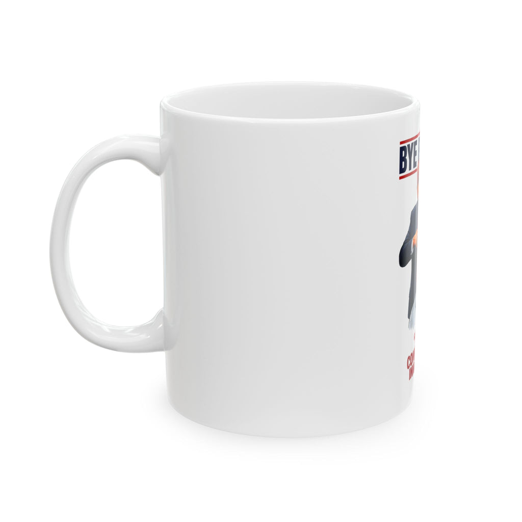 Bye Bye Eric Swalwell Trump Violinist illustration Mug | "I Am Completely Innocent" quote