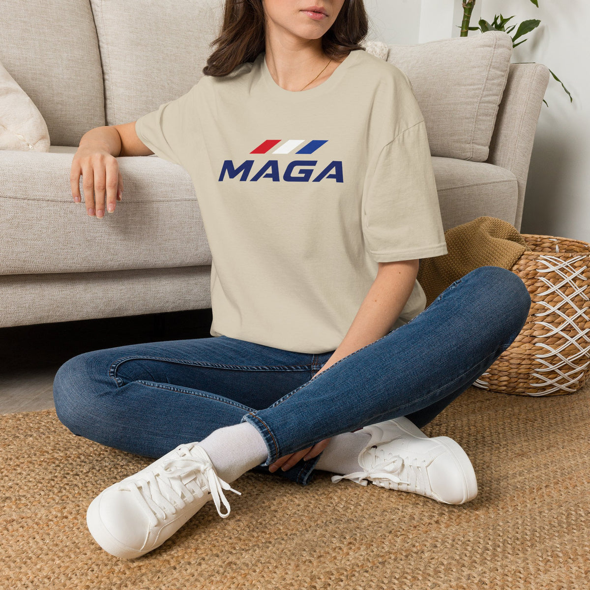 MAGA Patriotic T‑Shirt — Red White Blue Logo Tee - The Conservative Brand