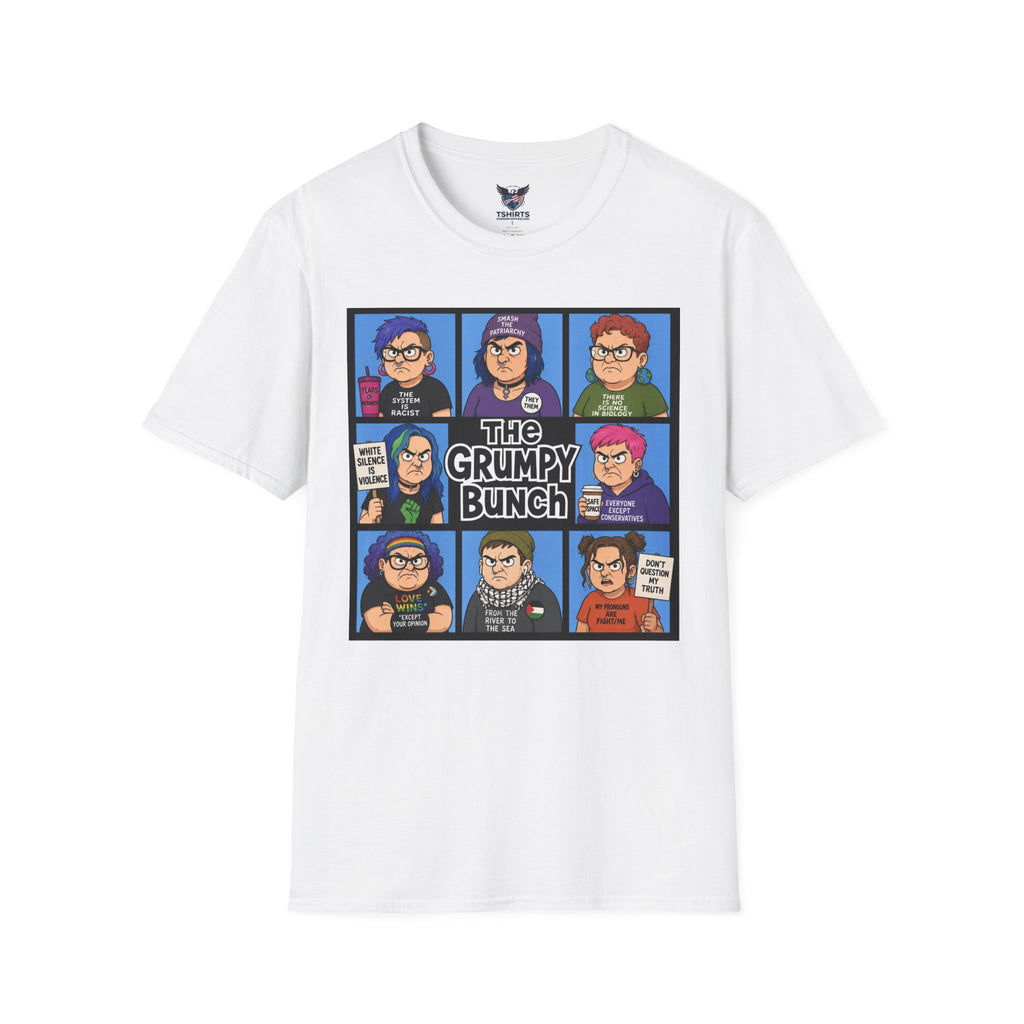 T-Shirt — 'The Grumpy Bunch' Cartoon Character Graphic Tee