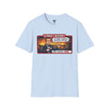 Light Blue Fake News Street Report News Anchor Graphic T-Shirt | Protest Riot Illustration