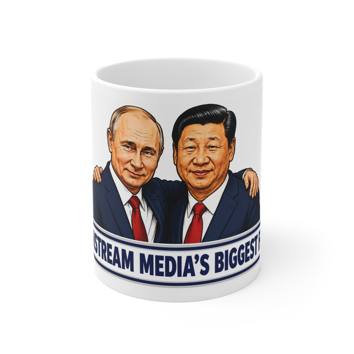 FAKE NEWS'S BIGGEST FANS 11oz Coffee Mug – Political Satire Conservative & Republican Novelty Cup