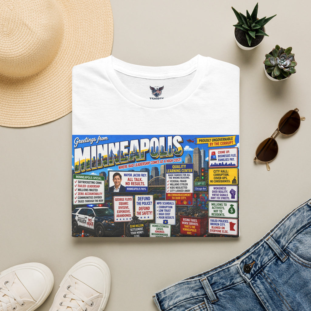 "Trump Patriot Shirt | America First T-Shirt | Conservative Republican Apparel | God Family Country Tee" | Minneapolis Map Collage T-Shirt |