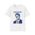 "Trump Patriot Shirt | America First T-Shirt | Conservative Republican Apparel | God Family Country Tee" | anti-woke tshirt | Little Georgie clown nose T-Shirt | Political satire portrait tee