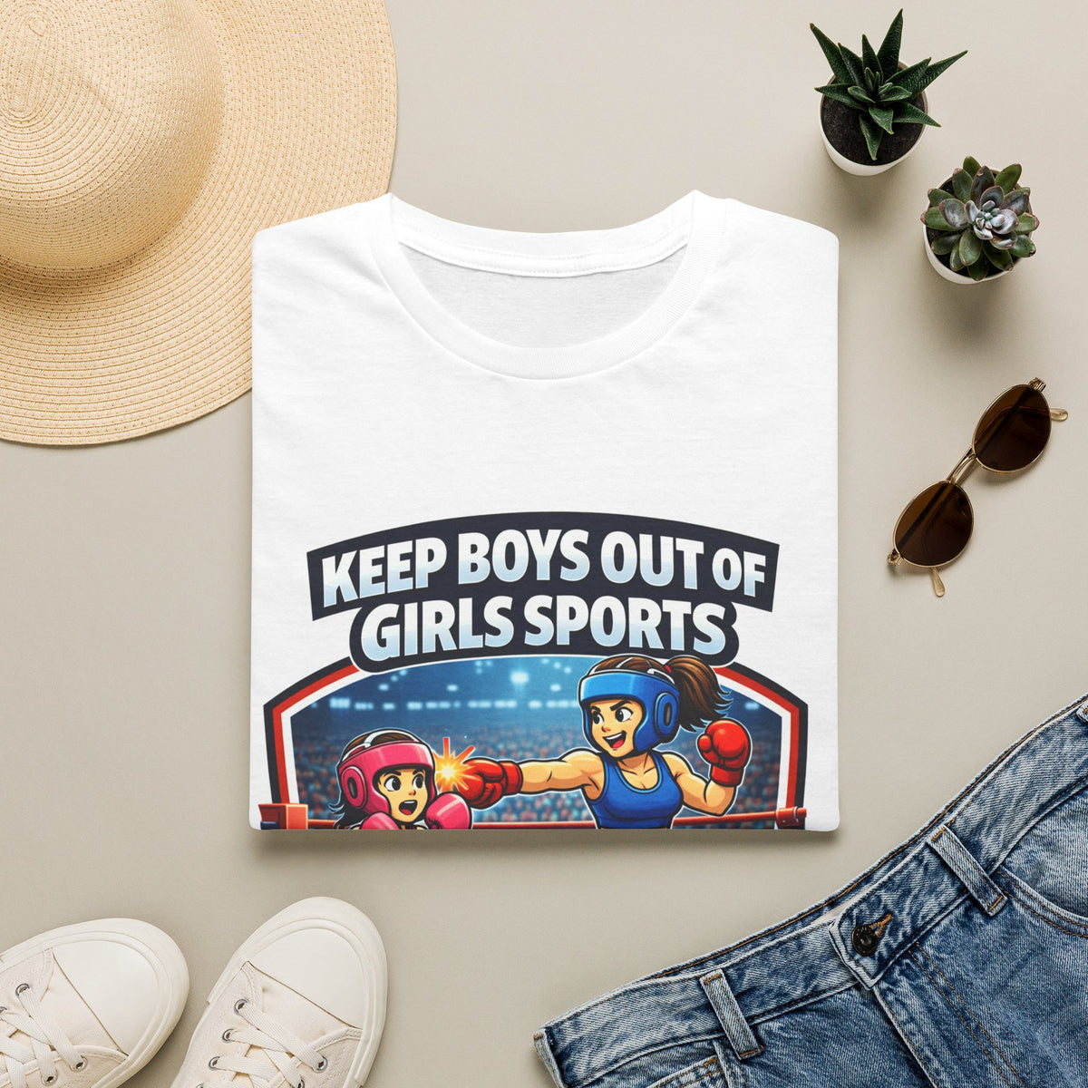 "Trump Patriot Shirt | America First T-Shirt | Conservative Republican Apparel | God Family Country Tee" | anti-woke tshirt | Keep Boys Out of Girls Sports T-Shirt | Boxing Cartoon, Feminist Sports...