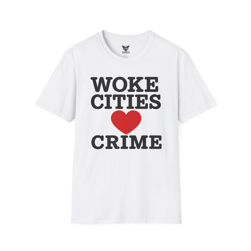 "Trump Patriot Shirt | America First T-Shirt | Conservative Republican Apparel | God Family Country Tee" | WOKE CITIES Unisex Softstyle T-Shirt