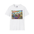 "Trump Patriot Shirt | America First T-Shirt | Conservative Republican Apparel | God Family Country Tee" | Los Angeles Postcard Collage T-Shirt | City Landmarks, Palm Trees, Retro