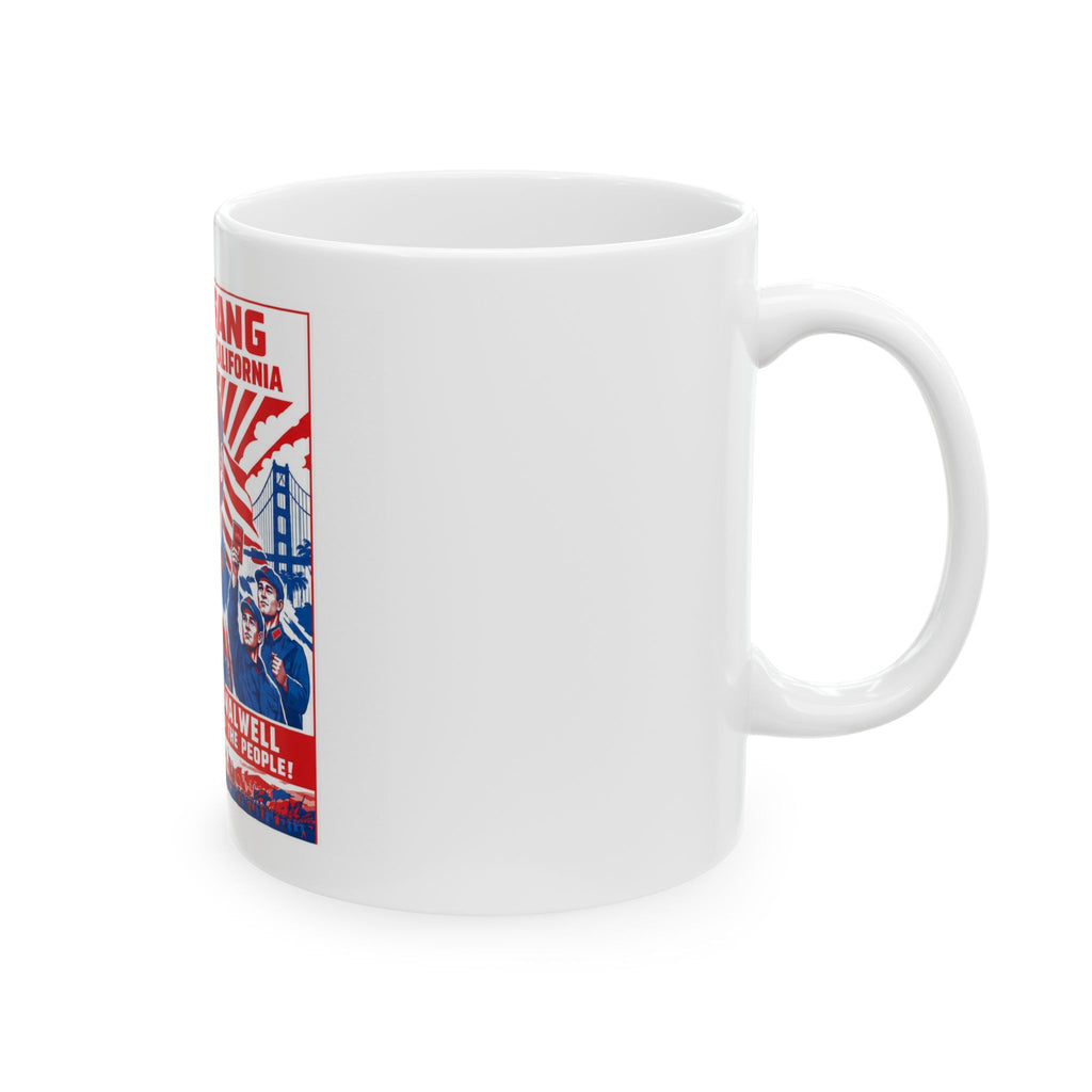Eric Swalwell Fang Fang Satire Coffee Mug – Funny Political Parody Novelty Ceramic Cup for California Politics Fans