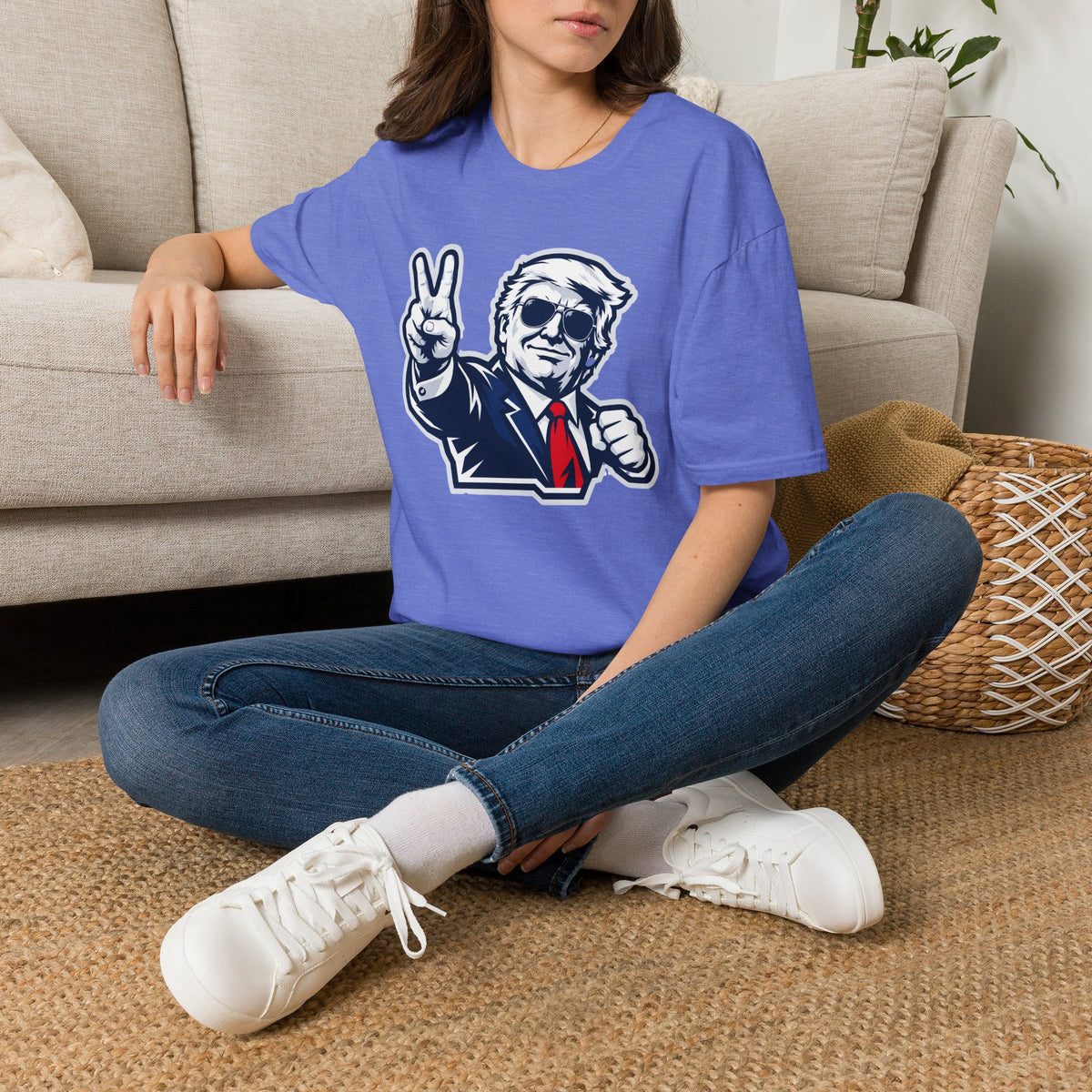 Vintage President Trump Peace Sign T-Shirt — Patriotic Trump Graphic Tee