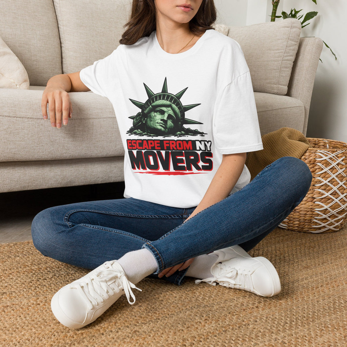 "Trump Patriot Shirt | America First T-Shirt | Conservative Republican Apparel | God Family Country Tee" | anti-woke tshirt | Statue of Liberty Escape From NY Movers T-Shirt | NYC movers graphic tee