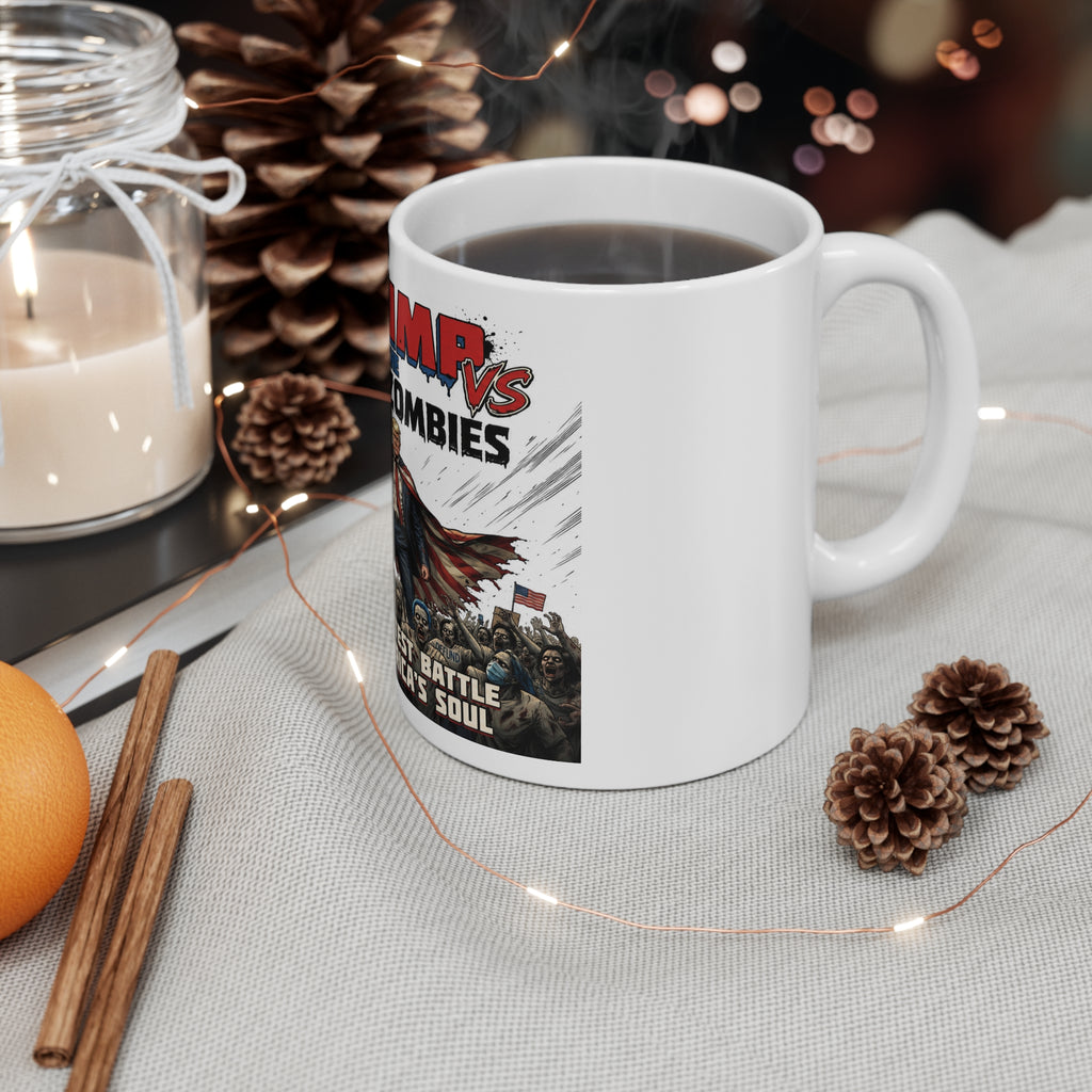Trump vs The Woke Zombies Mug – The Greatest Battle for America's Soul