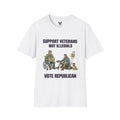 Support Veterans Not Illegals Tshirt