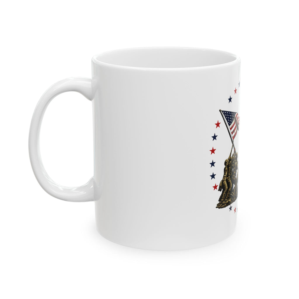 Only Flag I Take Pride In Mug | American flag military Iwo Jima design