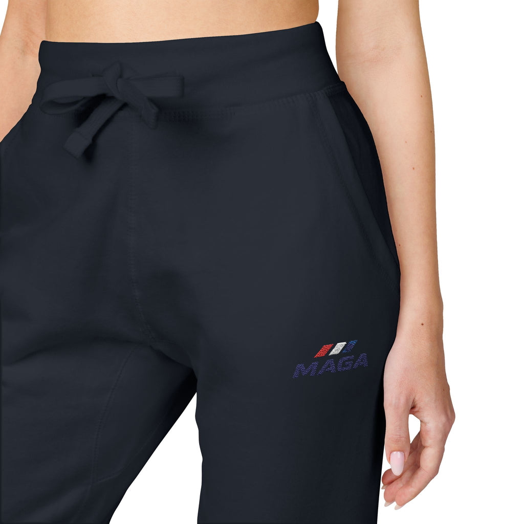 Embroidered 'MAGA' Fleece Sweatpants — The Conservative Brand - White Casual Joggers
