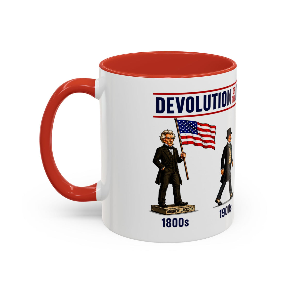 This Coffee Mug Offers a Humorous View of the Devolving Democratic Party. Accent Coffee Mug (11, 15oz)