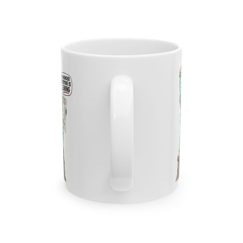 Statue of Liberty Tax Bill Ceramic Mug - "No Wonder Everyone Is Leaving" Political Satire Coffee Cup (11oz, 15oz)