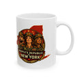 People’s Republic of New York Satire Ceramic Mug — Retro Propaganda Design (11oz & 15oz)