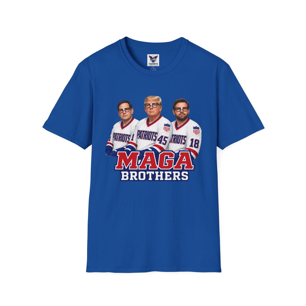 MAGA Brothers T-Shirt — Rubio, Trump, Vance Hanson Brothers Patriotic Hockey Jersey Graphic Tee