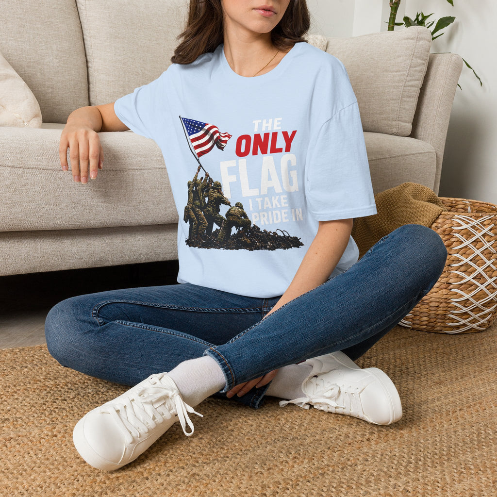 Iwo Jima 'Only' Flag I Take Pride in T-Shirt — Patriotic Veteran Tribute Tee
