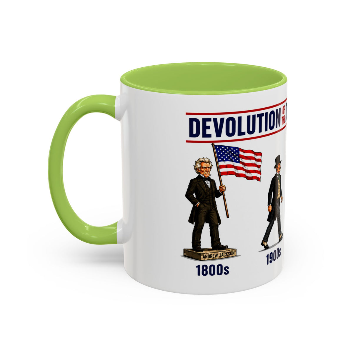 This Coffee Mug Offers a Humorous View of the Devolving Democratic Party. Accent Coffee Mug (11, 15oz)