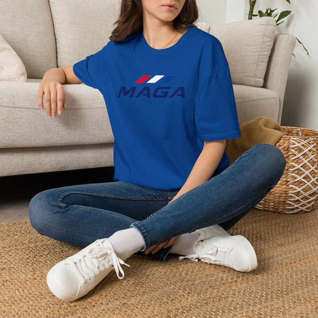 MAGA Patriotic T‑Shirt — Red White Blue Logo Tee - The Conservative Brand