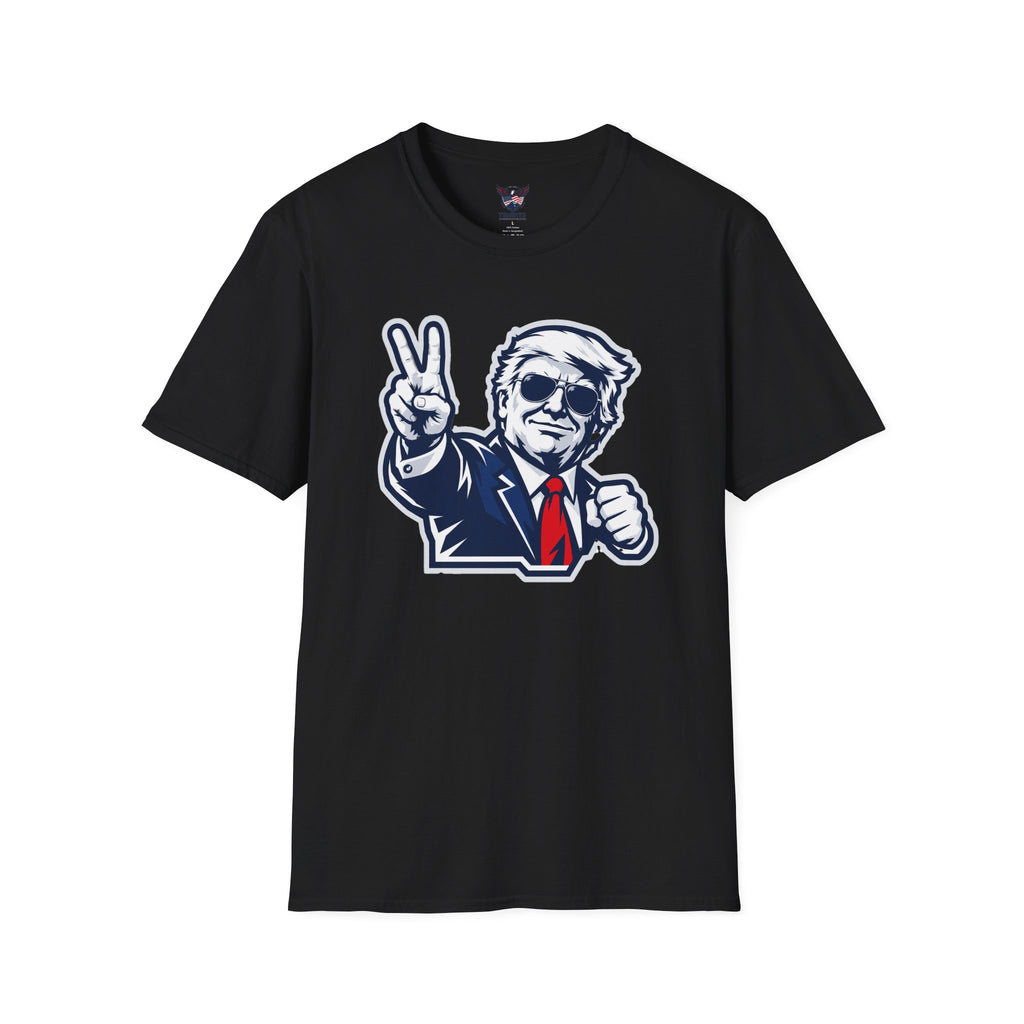 Vintage President Trump Peace Sign T-Shirt — Patriotic Trump Graphic Tee