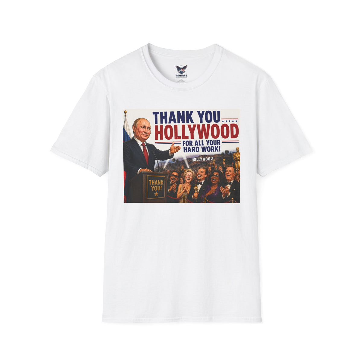 Thank You Hollywood T-Shirt | Vintage Political Poster Style